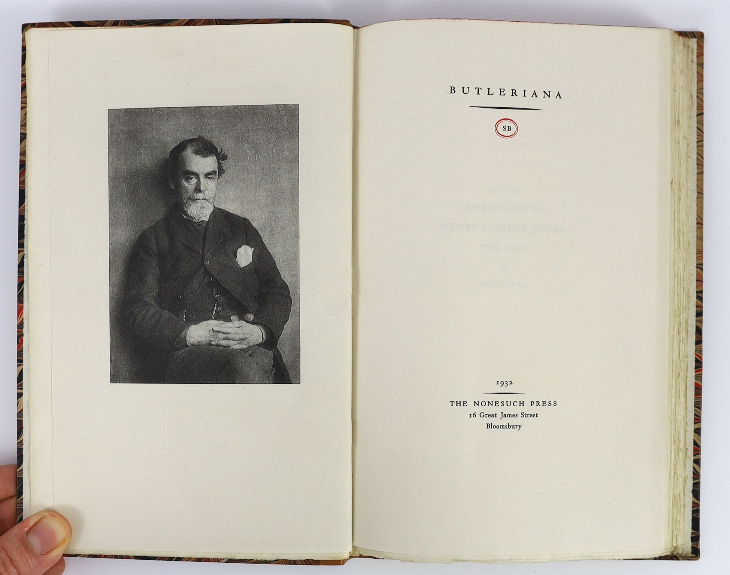 Nonesuch Press - 3 works - Secundus, Iohannes - Kisses: Being the Basia of Iohannes Secundus, translated by Thomas Stanley, 1923; Butler, Stanley - Butleriana, 1932; Hamilton, George Rostrevor - The Latin Portrait, 1929,